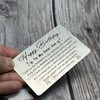 Happy Birthday Gifts Engraved Wallet Card For Son From Mom,