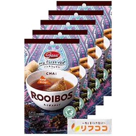 Gasco Rooibos Chai 1 Bag (0.8 oz (2 g) x 30 TB) x 5 Bag Set, Caffeinated Tea Bag, Rooibos Tea, Organic Rooibos