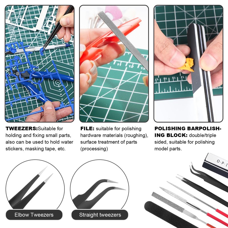 Fippy 29PCS Gundam Model Tools Kit, Model Basic Tools Kit,