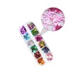 Minkissy Fall Maple Leaf Sequin Nail Art Stickers Compartments of