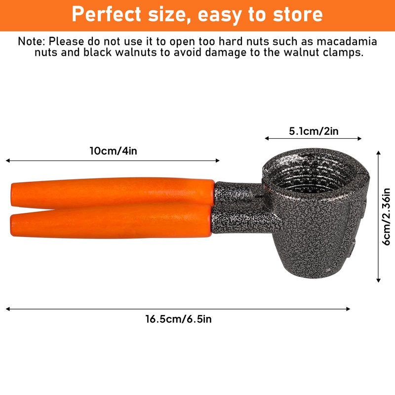 ChromLives Nutcracker, walnuts with non-slip handle, zinc alloy, die-cast zinc,