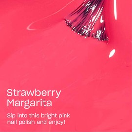OPI Nail Lacquer Strawberry Margarita | Opaque Bright Pink Crème Chip Resistant Nail Polish | Fast Drying, Streak Free