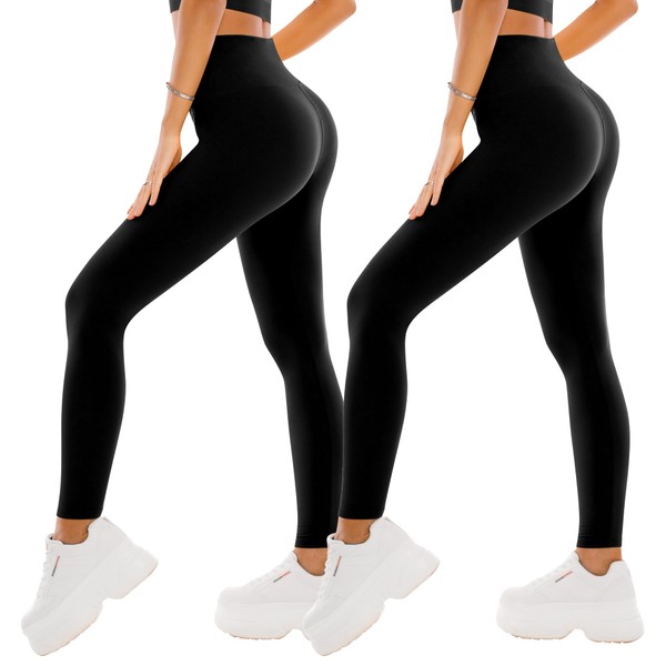 SINOPHANT High Waisted Leggings for Women - 2 Packs Buttery