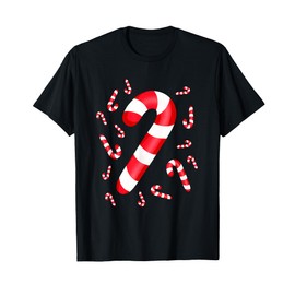 Cute Christmas Candy Cane Candy Xmas Costume Men Women Kids T-Shirt