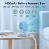 shinic Ultra Quiet Table Fan, Rechargeable Battery Operated Desk Fan