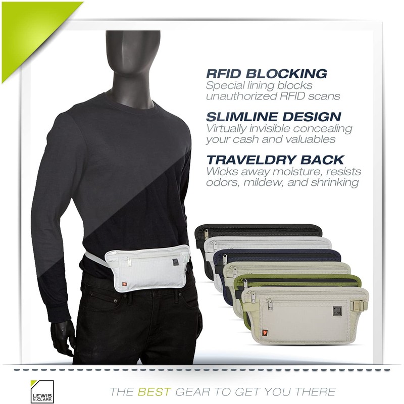 Lewis N. Clark, Rfid - Cinturón para billetes y pasaportes