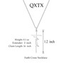 QXTX Faith Pendant Stainless Steel Cross Necklace Pray Belive Hope
