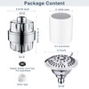 Bright Showers High Pressure Shower Head with Shower Filter, 5