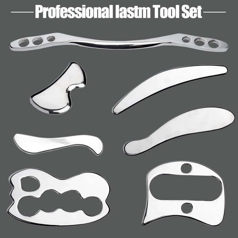lianjindun （8 PCS） Stainless Steel Gua Sha Set, IASTM Tool