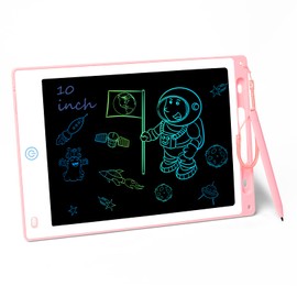 Vicloon LCD Writing Tablet, 10 Inch Colorful Drawing Board Digital eWriter Electronic Graphics Tablet, Kids Doodle & Scribble Boards Handwriting Drawing Pad Lock-Key Learning Writing Board for Kids