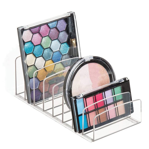 Witeygai Clear Acrylic Eyeshadow Makeup Storage Organiser,Eyeshadow Palette Makeup Organiser,with 8 Compartments Compact Cosmetics Organiser Tray