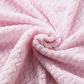 CREVENT 30''X40'' Soft Cozy Warm Baby Blankets for Boys Girls Solid Color - All Season Use - Newborn Essentials (Wave Baby Pink)