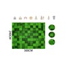 ZZBYSM 10X8FT Cube Pattern Photo Backdrop Green Square Party Photography