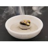 Incense Bowl Soapstone White - Natural & Handmade for Incense
