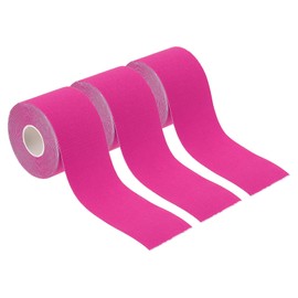 PATIKIL 16.4ft x 2 Inch Aerial Hoop Tape, 3 Roll Athletic Tape Adhesive Non-Slip Grip Tape Yoga Rig Sports Tape for Wrapping Exercises Gymnastics, Rose Red