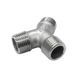 Beduan Tee 1/2 NPT Male Y Shaped 3 Way Cast Pipe Fitting Stainless Steel 304
