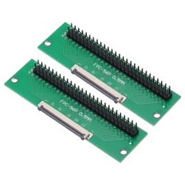QUARKZMAN FFC FPC Connector Board 56 Pins 0.5 mm Socket to 2.54 mm Double Row Male Pin Header Strip Adapter, PCB Converter Board for LCD TVs/Digital Cameras/Laptops Pack of 2