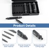 OIHCAZ Screw Extractor Set 5Pcs, HSS Alloy Steel Double-Headed Damaged