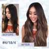 Hetto Extensiones Cabello Humano 14in Balayage Marrón A Rubio 50gr