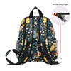 ALAZA Children's Backpack with Chest Strap, Kids Schoolbag Butterflies Flowers