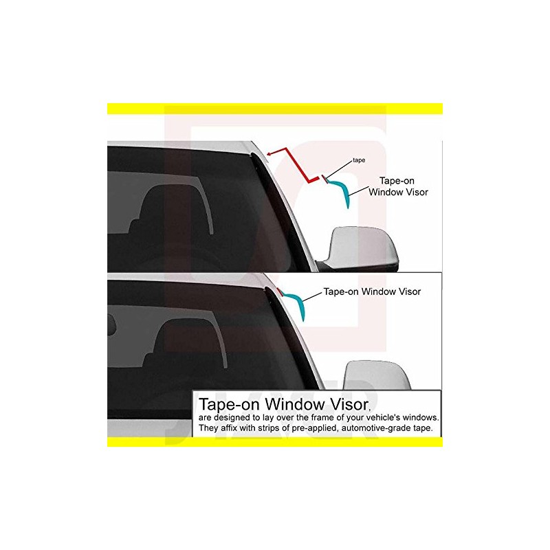 Smoked Window Visors Deflectors Rain Guards for 2013-2017 Honda Accord