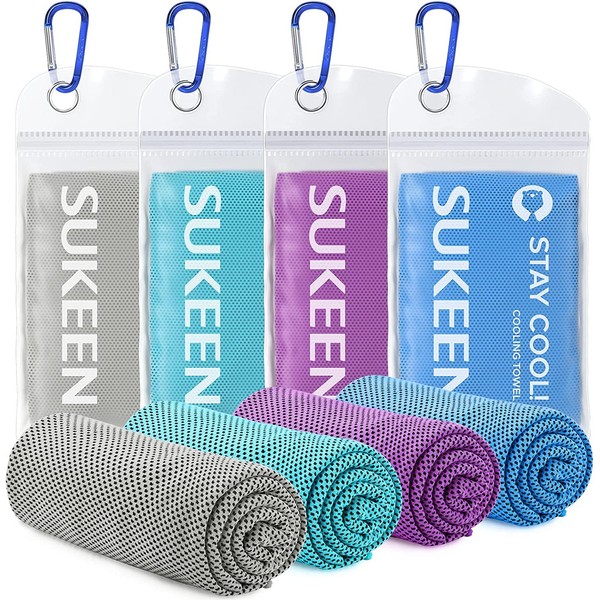 Cooling Towel (40"x12"), Ice Towel, Soft Breathable Chilly Towel, Microfiber Instant Cooling Towel for Yoga, Sport, Running, Gym, Workout,Camping, Fitness, Workout