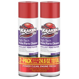 KRAKEN BOND Non-Chlorinated Brake Parts Cleaner Spray, Instant Removal, Fast Drying, 12.3fl oz - 2 Pack