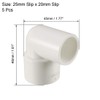 sourcing map PVC Pipe Fitting Angle Fitting 25 mm Slip