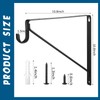 Nuogo 8 Pcs Heavy Duty Closet Rod Brackets Bulk 11"x11"