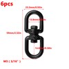 Antrader M5 Double Ended Swivel Eye Hook,6Pcs Eye to Eye
