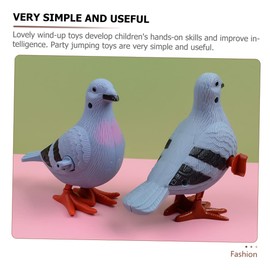 6pcs Pigeon Wind-up Toy Plastic Dove Figurine Pigeon Waking Toys Wind up Bird Pigeon Fake Dove Model Pigeon Clockwork Wind up Dove Kids Toy Fuzzy Pigeons Animal Toddler