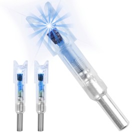 Vcxaykey 3PCS Lighted Nocks for Arrows, Universal Fit for Crossbow Bolts with .285”/.297”/.300”/.305” Bushings, Highly Visibility LED Arrow Nocks, Bowstring Activated on-Off Switch (Blue)