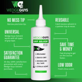 wedge guys NEW Wedge Guys Golf Grip Solvent for Regripping Golf Clubs 32/8/5 Ounce Options - 5 Ounces
