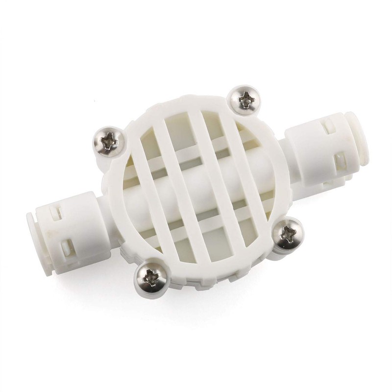 E-outstanding 1/4 Inch Push-Fit 4-Way Automatic Shut-Off Valve with Quick-Connect