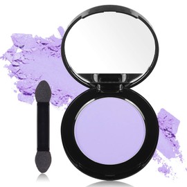 MEICOLY Light Purple Eyeshadow with Mirror,Matte Violet Lavender Eye Shadow Palette,Purple Powder Makeup,Single Eyeshadow for Women and Girls,Eye Makeup Eyelid Color,High Pigment