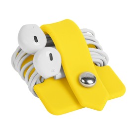 ELFRhino Portable Electronic Device Cover Cord Organizer for Earphones, Yellow