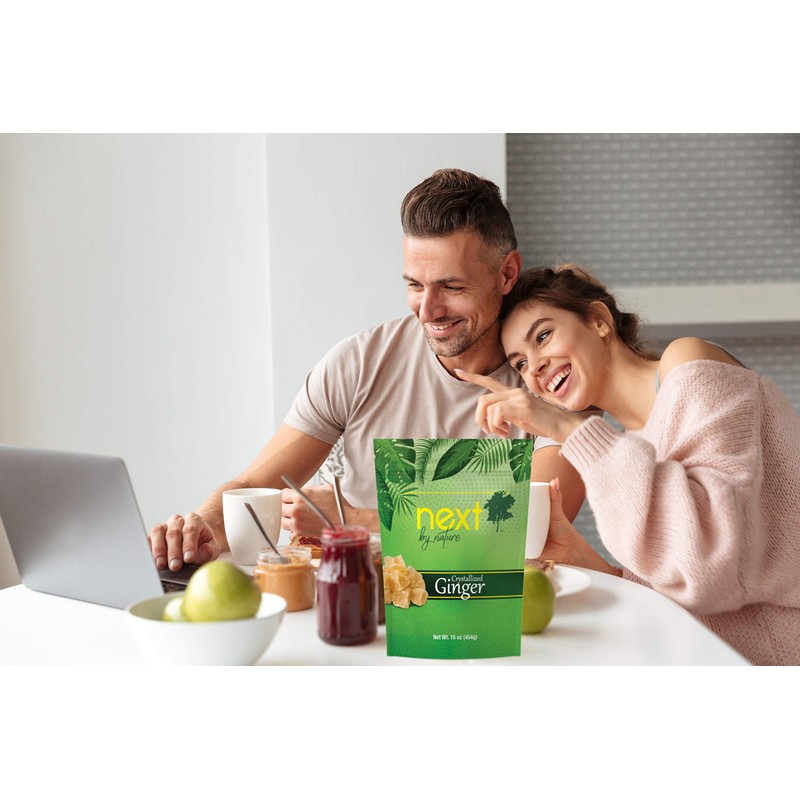 Natural Crystallized Ginger cubes 16 oz (3-Pack)