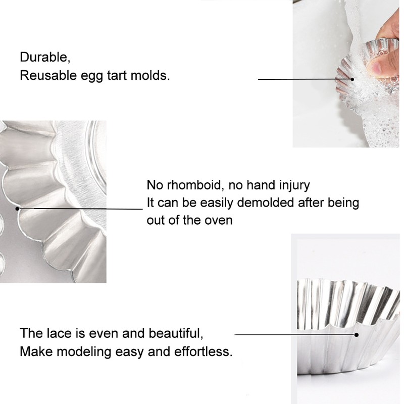 20/50pcs Egg Tart Mold Non Stick Baking Cups Heat Resistant