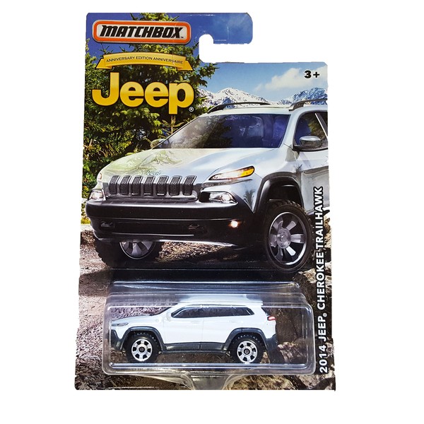MATCHBOX LIMITED EDITION JEEP ANNIVERSARY EDITION WHITE 2014 JEEP CHEROKEE TRAILHAWK DIE-CAST