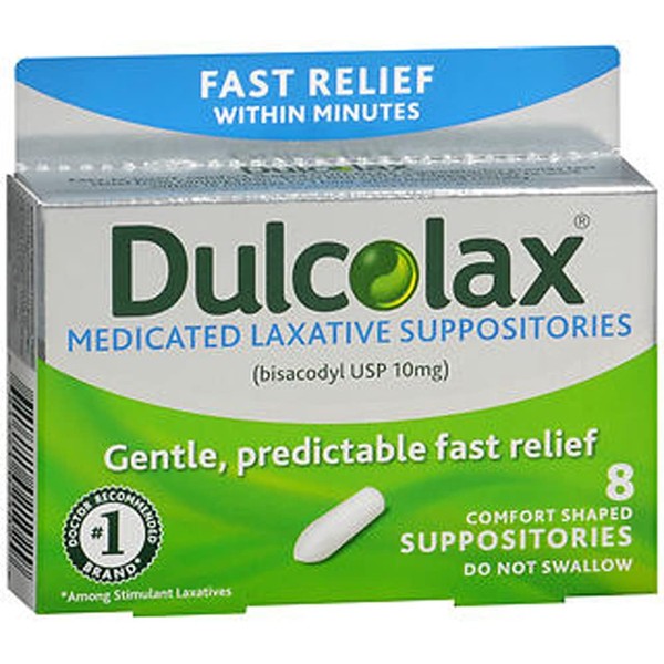 Dulcolax Suppositories 10mg, 8 Count
