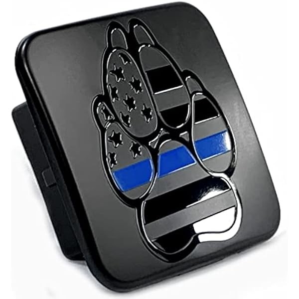 eVerHitch American Flag Dog Paw K9 Unit Hitch Cover Plug