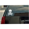 Skull and Bones Pirate Logo Vinyl Decal - White Window