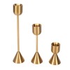 3 Pcs Candle Holders Different Heights Gold Candlestick Holders Taper