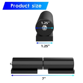 Heavy Duty Gate Hinges 7 Inches- 2 Pack Weld On Install Black Iron Barrel Hinge 900lbs Capacity for Swing Door Trailer Ramp Metal Driveway Gate Drive Gate