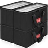 AKOZLIN 4-Pack CD Storage Box CD Case Holder with Transparent