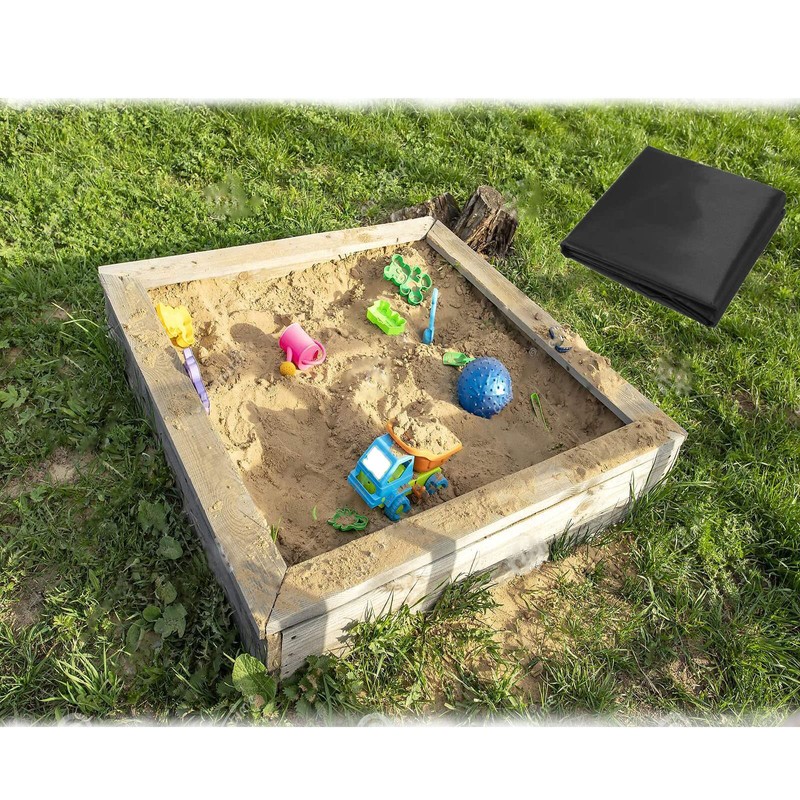 Robust Sandpit Cover, 150 x 150 cm, Square Sandpit Tarpaulin