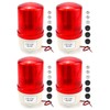 QWORK Industrial LED Rotating Strobe Beacon Warning Lights, 4 Pack