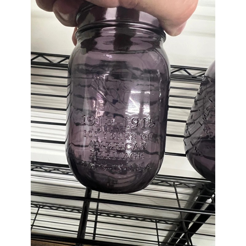 BALL Set of 2 - Ball Mason Purple Jar 16OZ