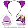 Haakong Cat Ear Headbands Sequin Headwear Hair Band Party Decoration