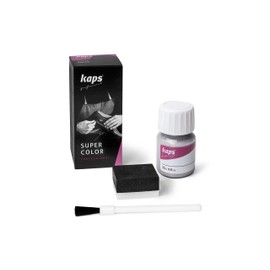 KAPS Super Color, Leather Dye for Natural Leather, Faux Leather and Fabric, Leather Dye 25 ml (401 - Silver)